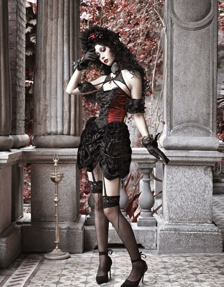 Velvet Lace Gothic Dress
