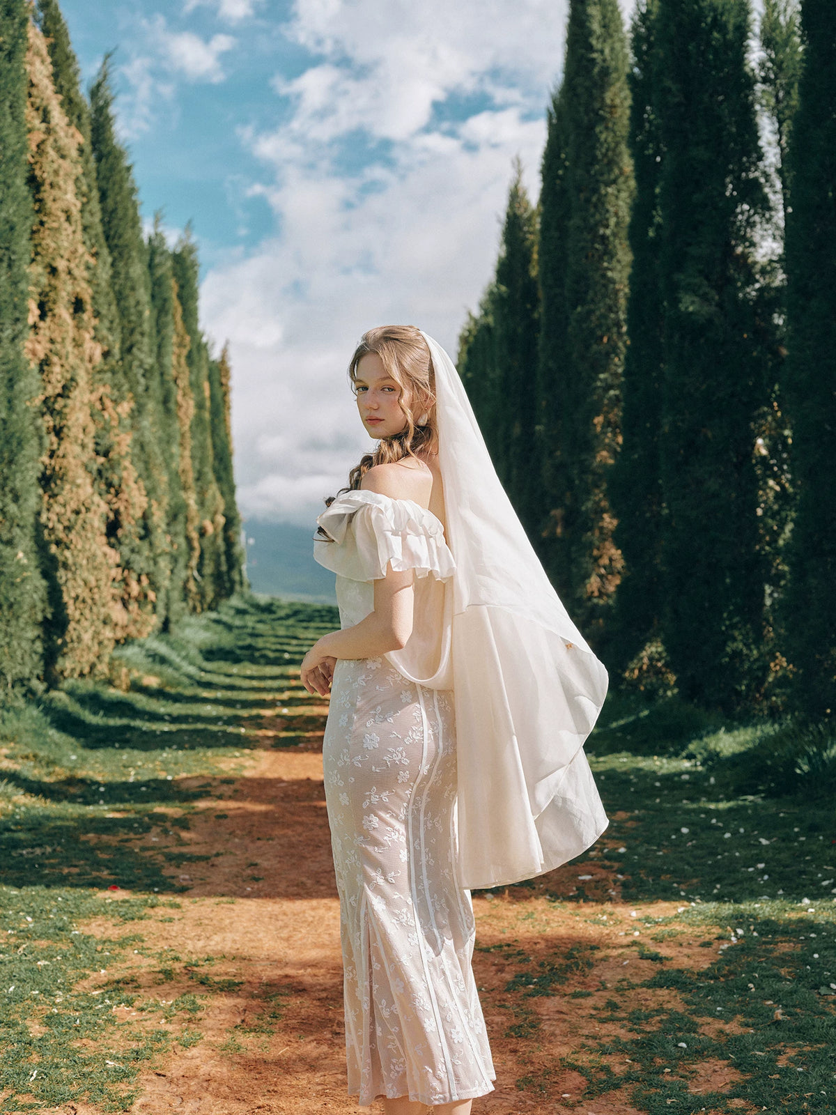 Floral Lace Corset Gown