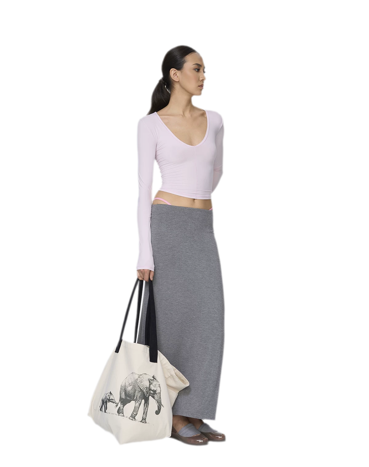 Canvas Elephant Tote Bag