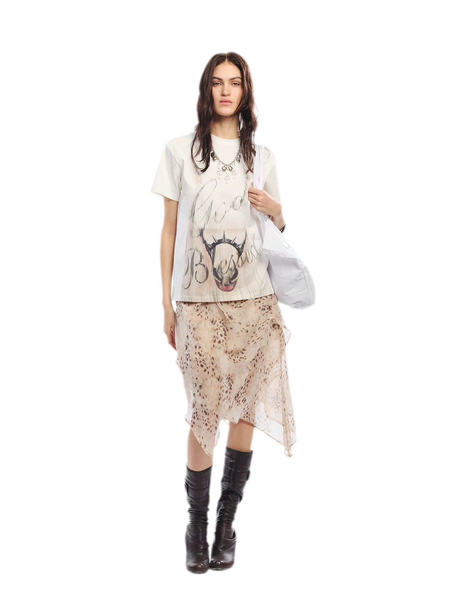 Leopard Mesh Skirt