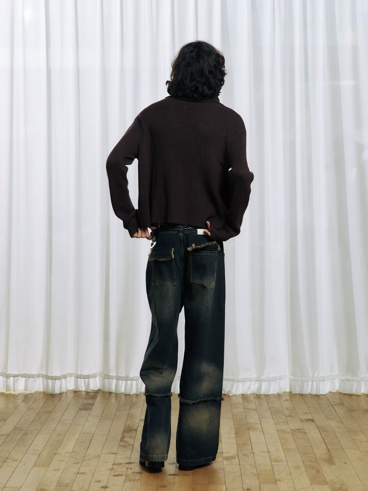 Appliqué Zip-Up Knit Jacket