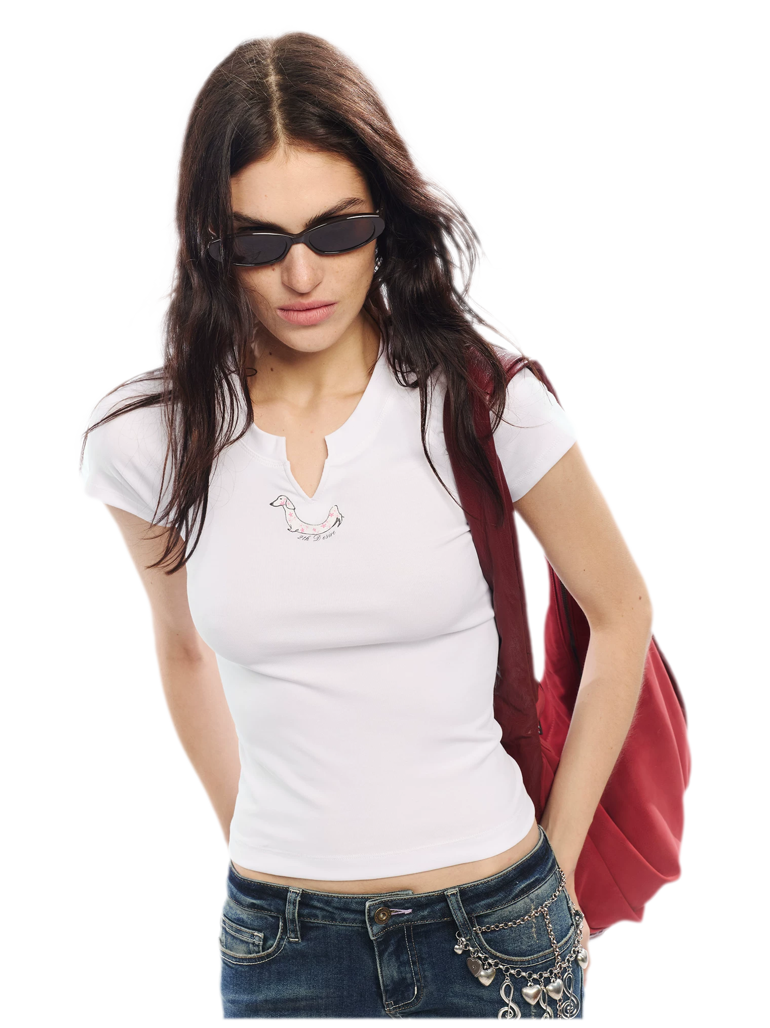 Summer V-neck Slim Fit T-shirt