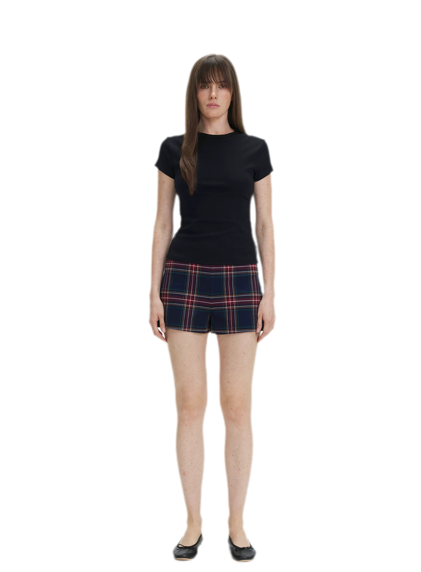 Vintage Plaid Low-Rise Bottoms