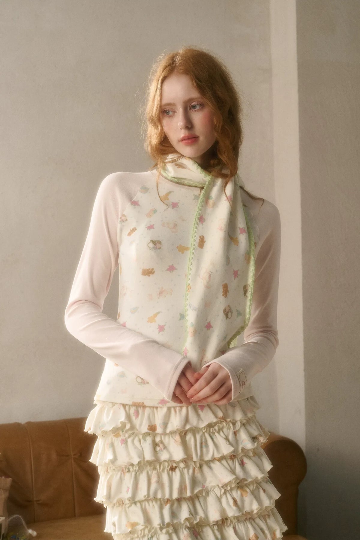 Printed Layered Cake Skirt