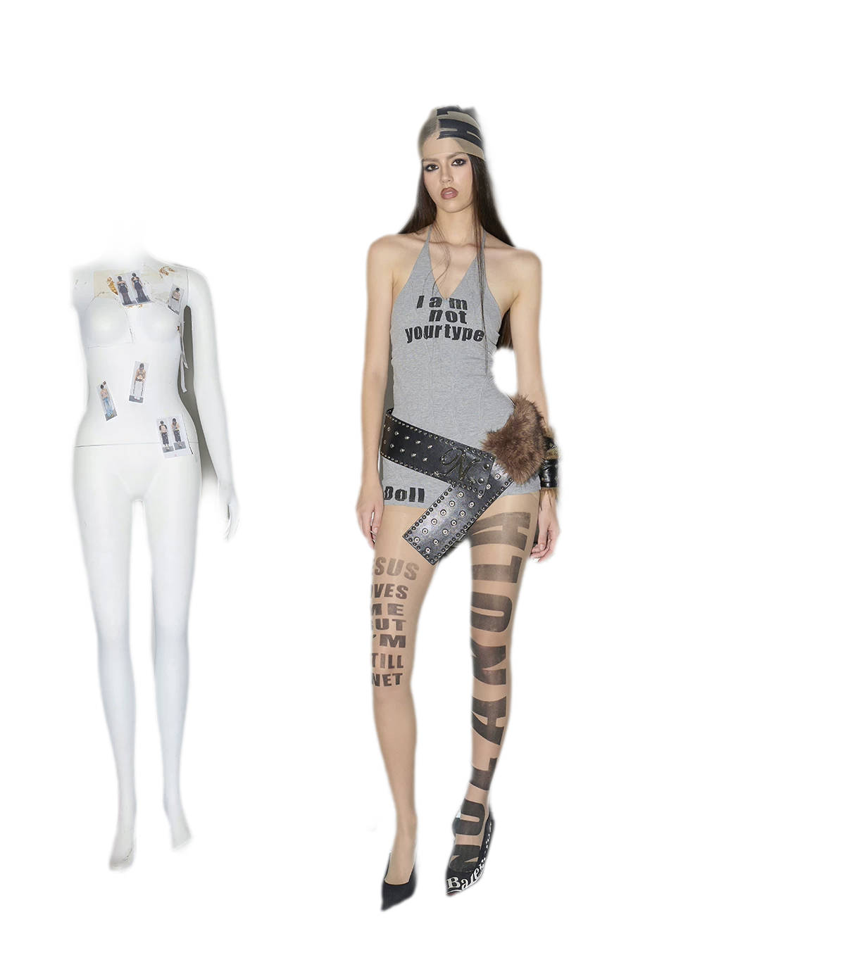 Sheer Letter Tights