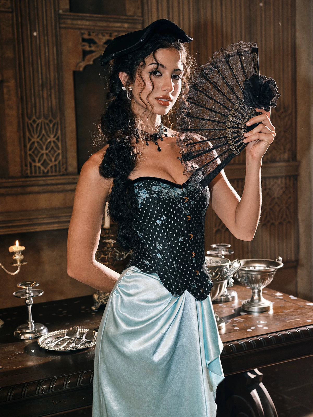 Jacquard Corset A-Line Dress