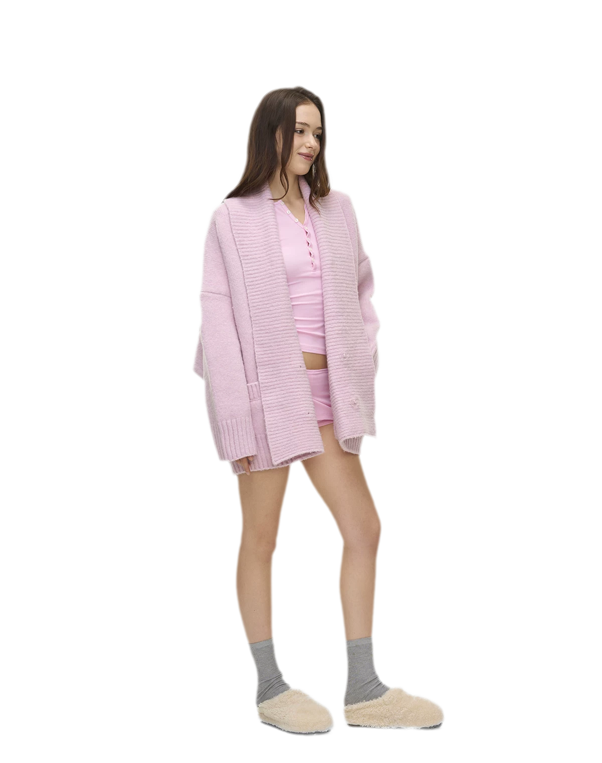 Dense Knit Shawl Cardigan