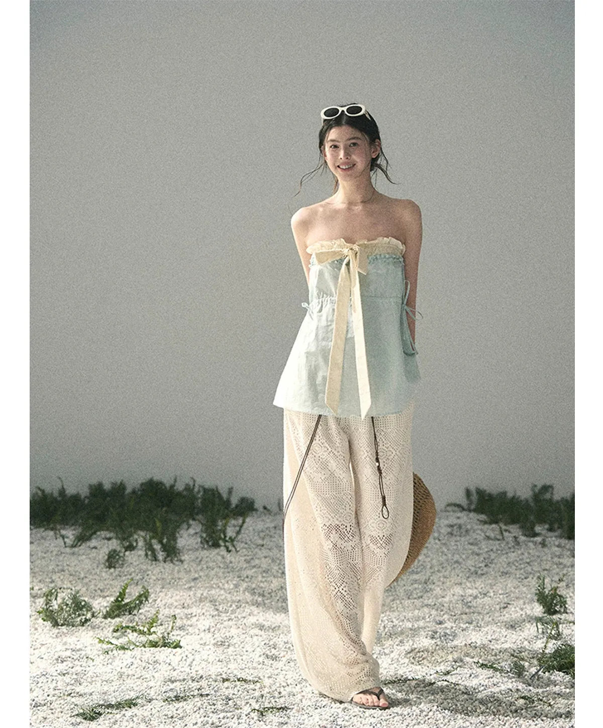 Hollow Wide-Leg Pants
