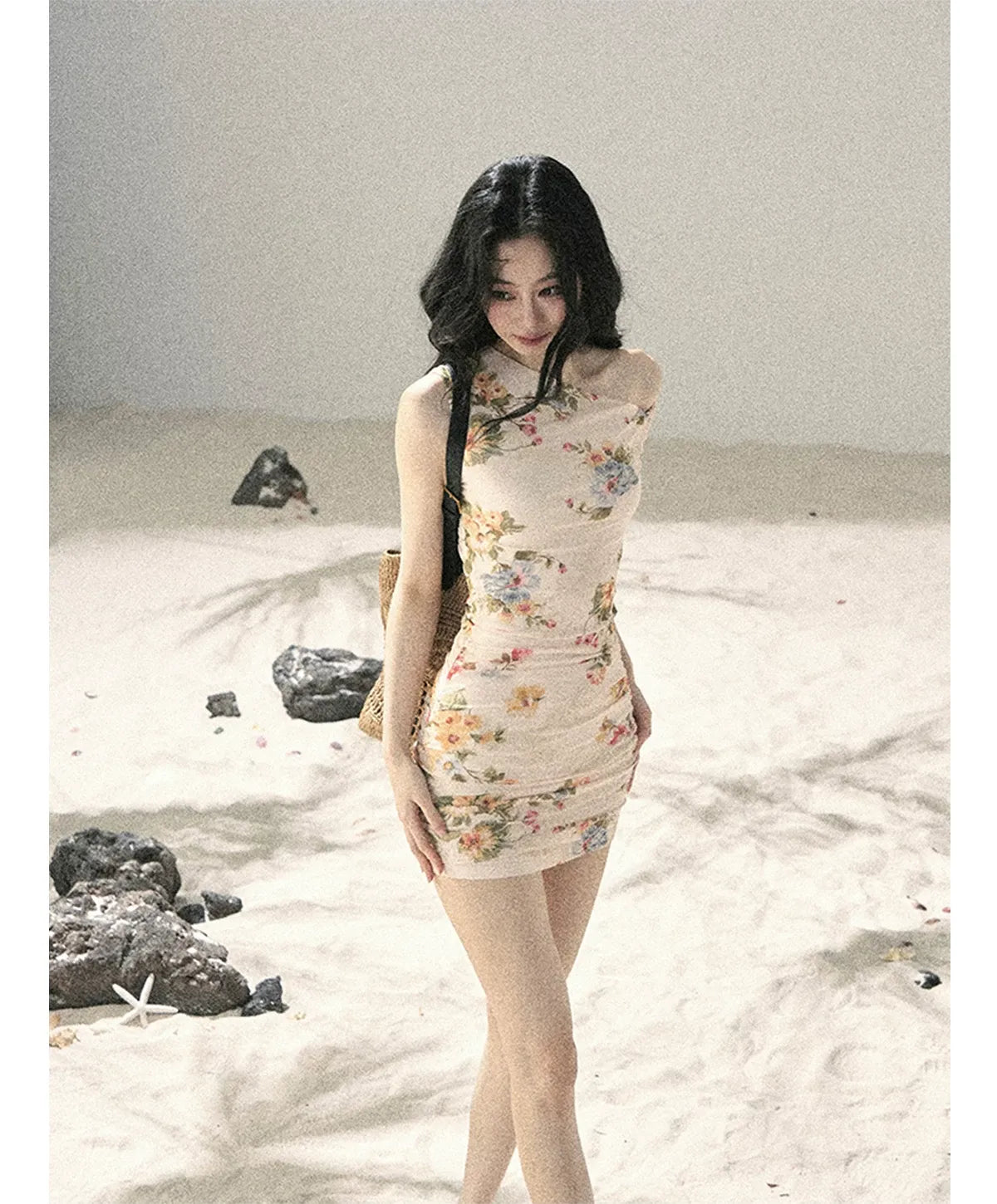 French Floral Mesh Dress