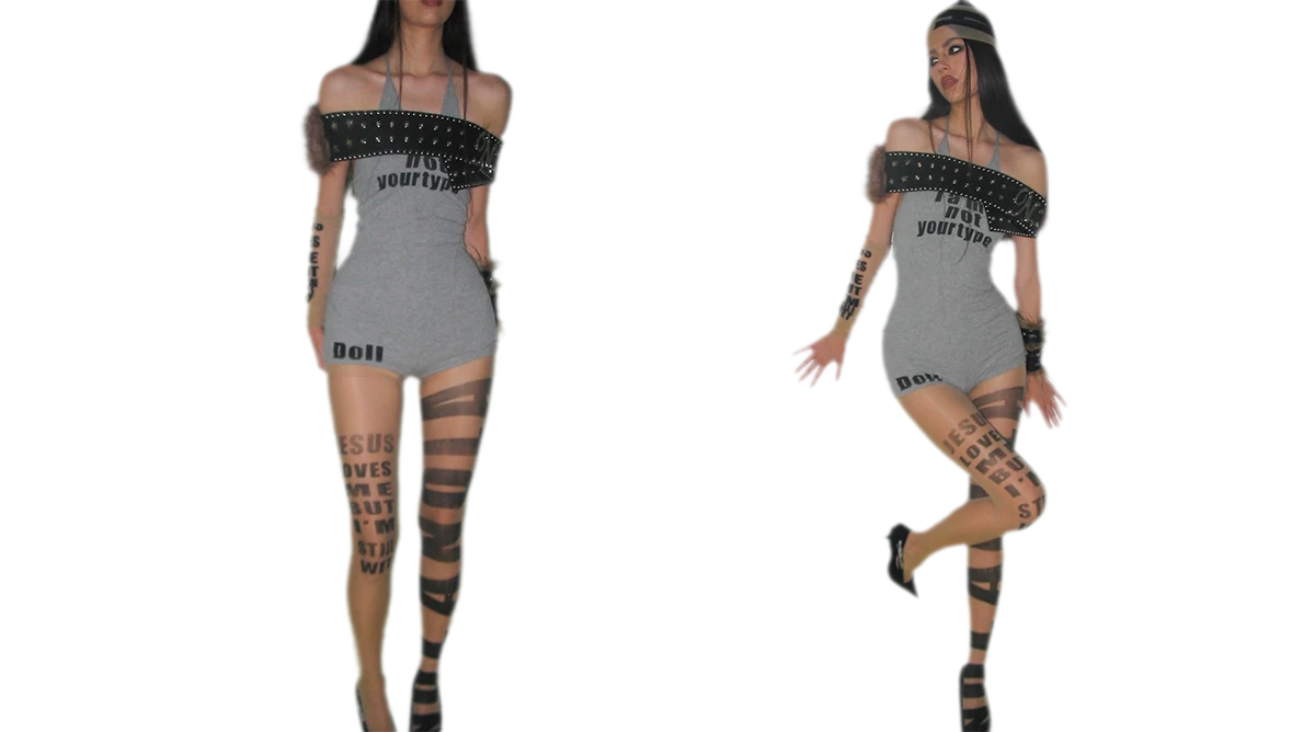 Sheer Letter Tights