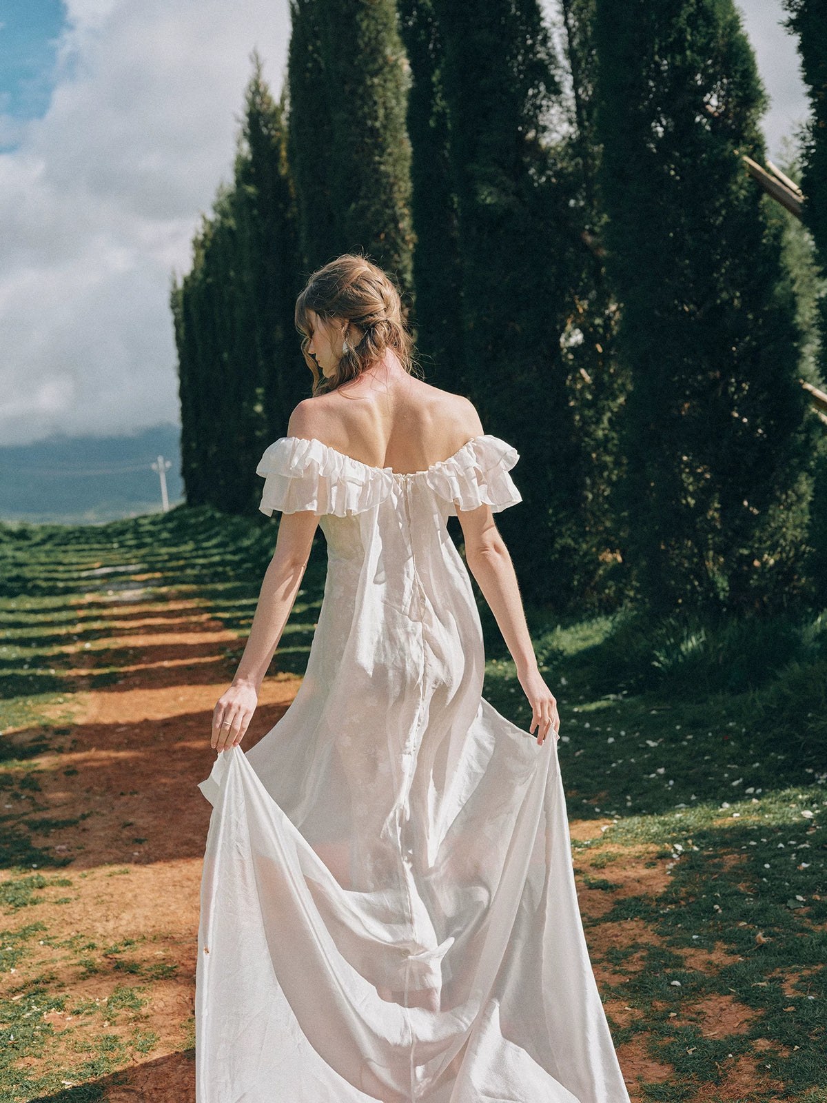 Floral Lace Corset Gown