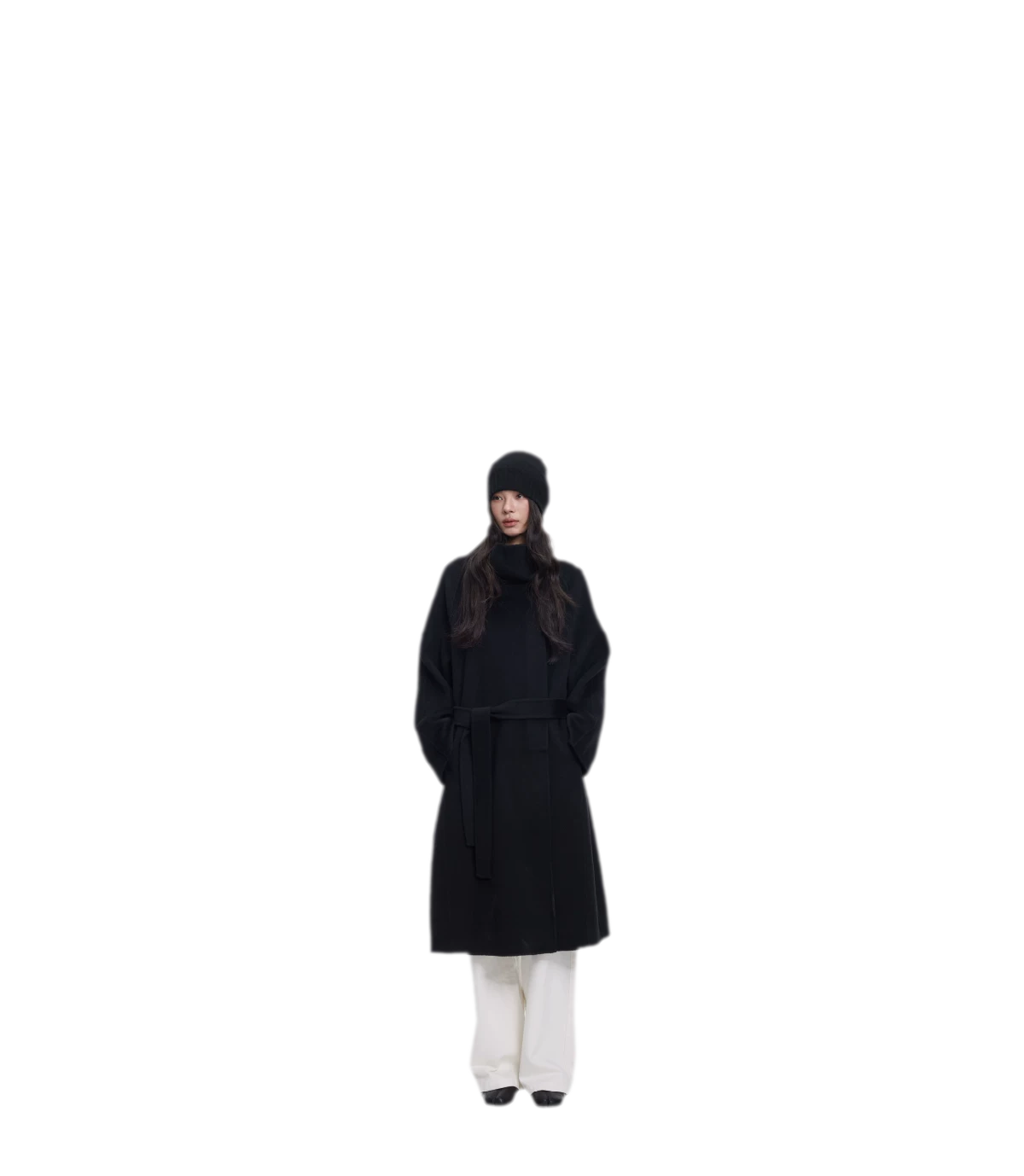 Double-Faced Wool Belted Coat