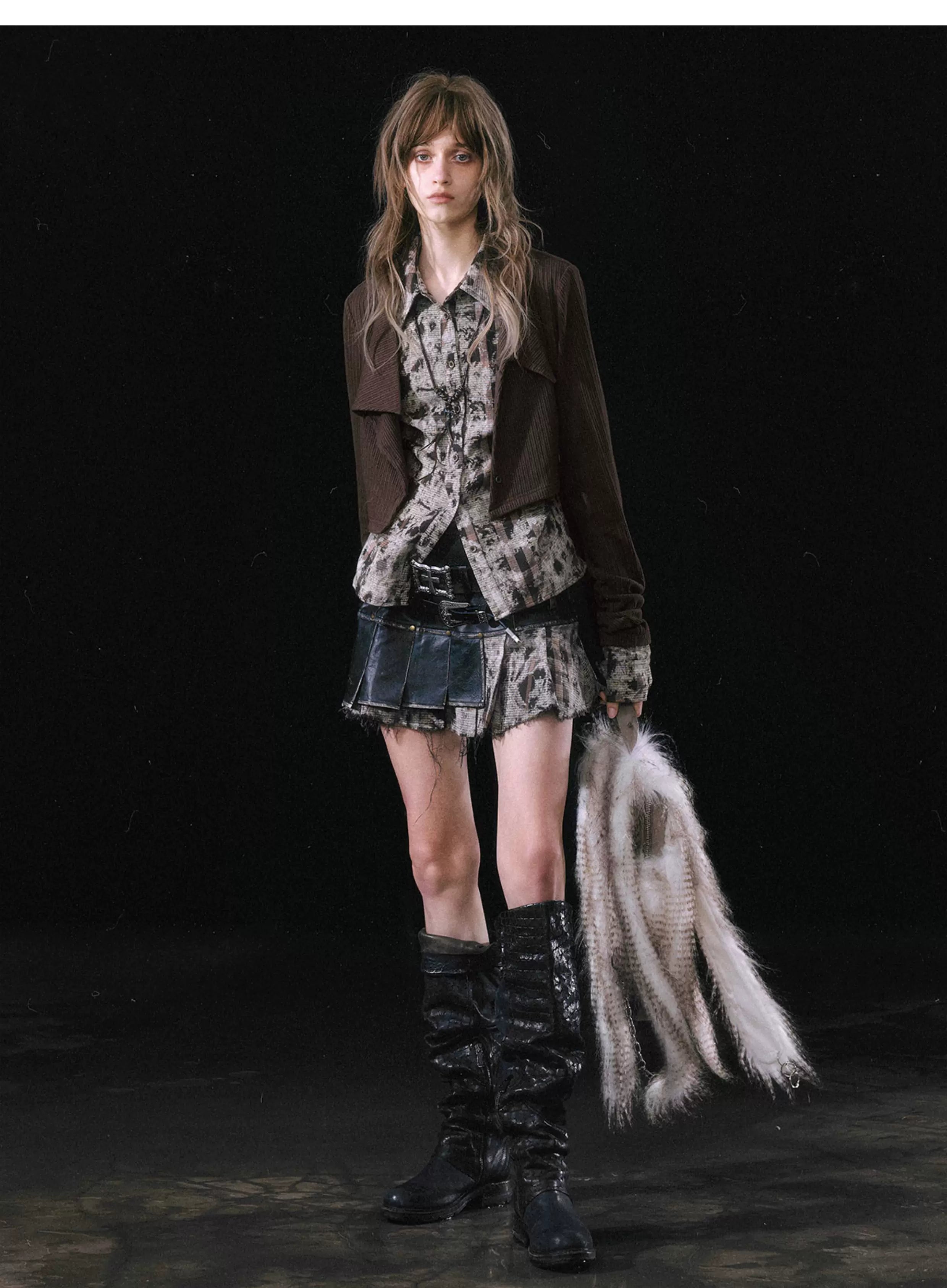 Faux Layered Patchwork Shirt
