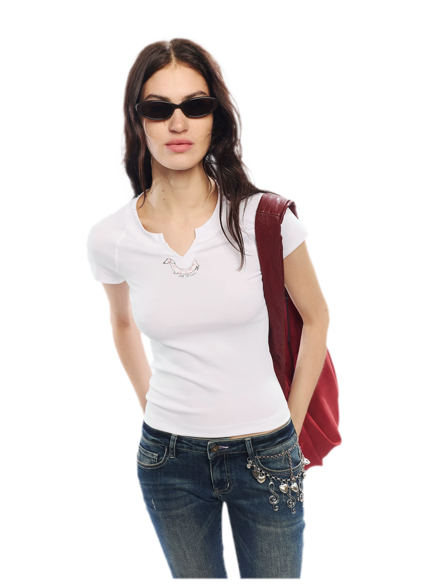 Summer V-neck Slim Fit T-shirt