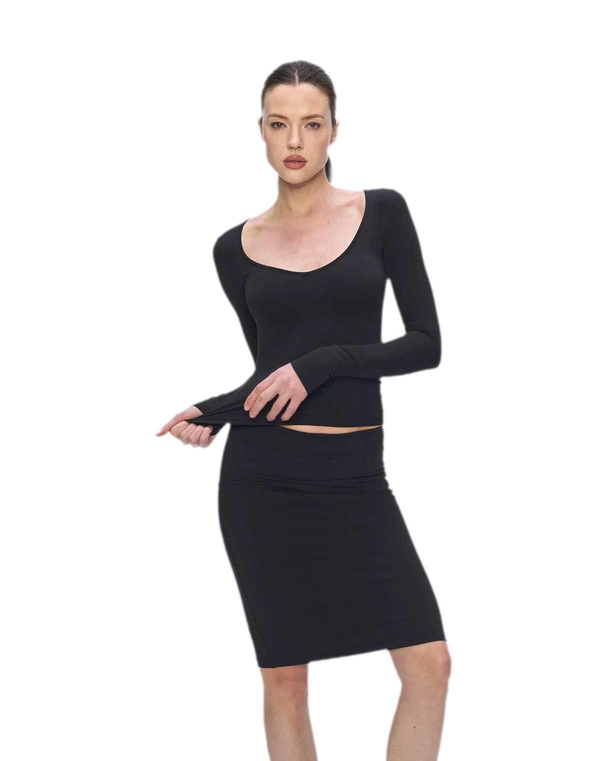 Bare-Feel V-Neck Top