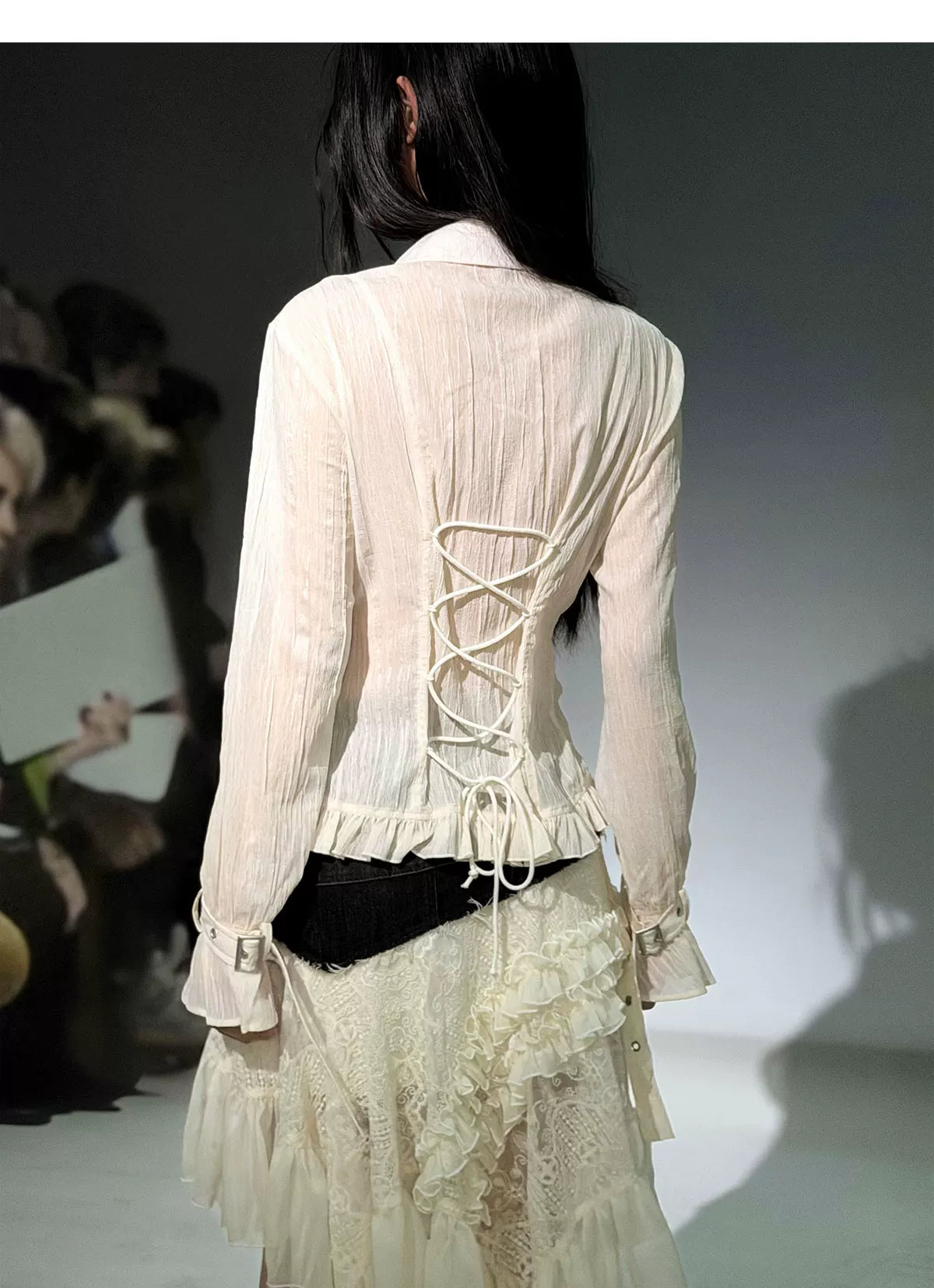 Gothic Ruffled Chiffon Shirt