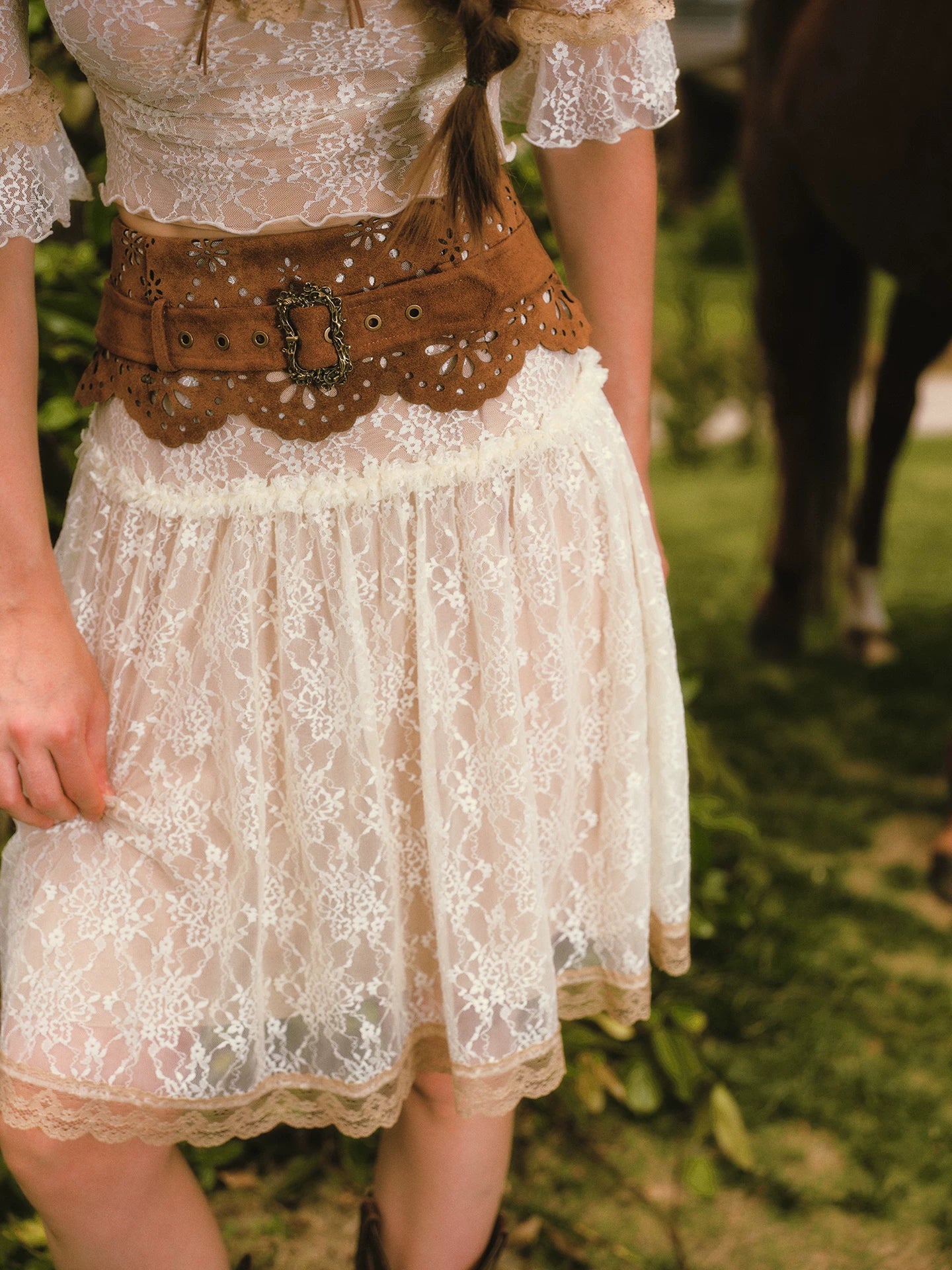 Floral Lace Equestrian Set