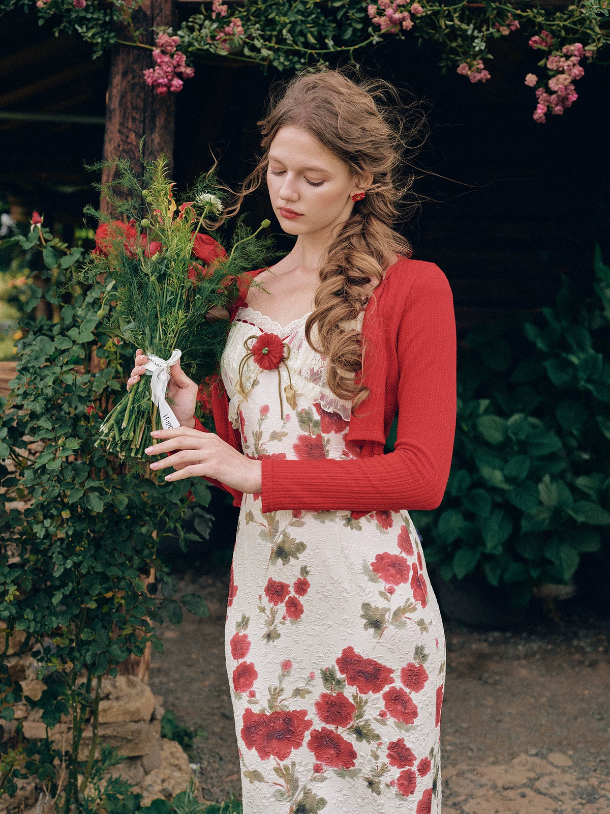 Jacquard Floral Dress Set