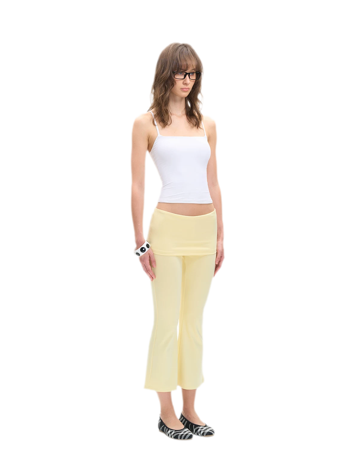 Capri Foldover Flare Pants