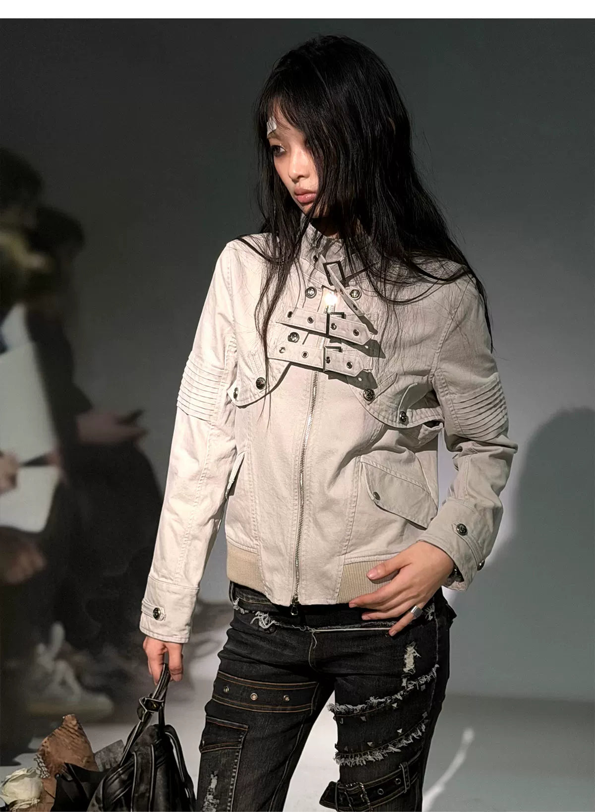 Detachable Washed Short Jacket