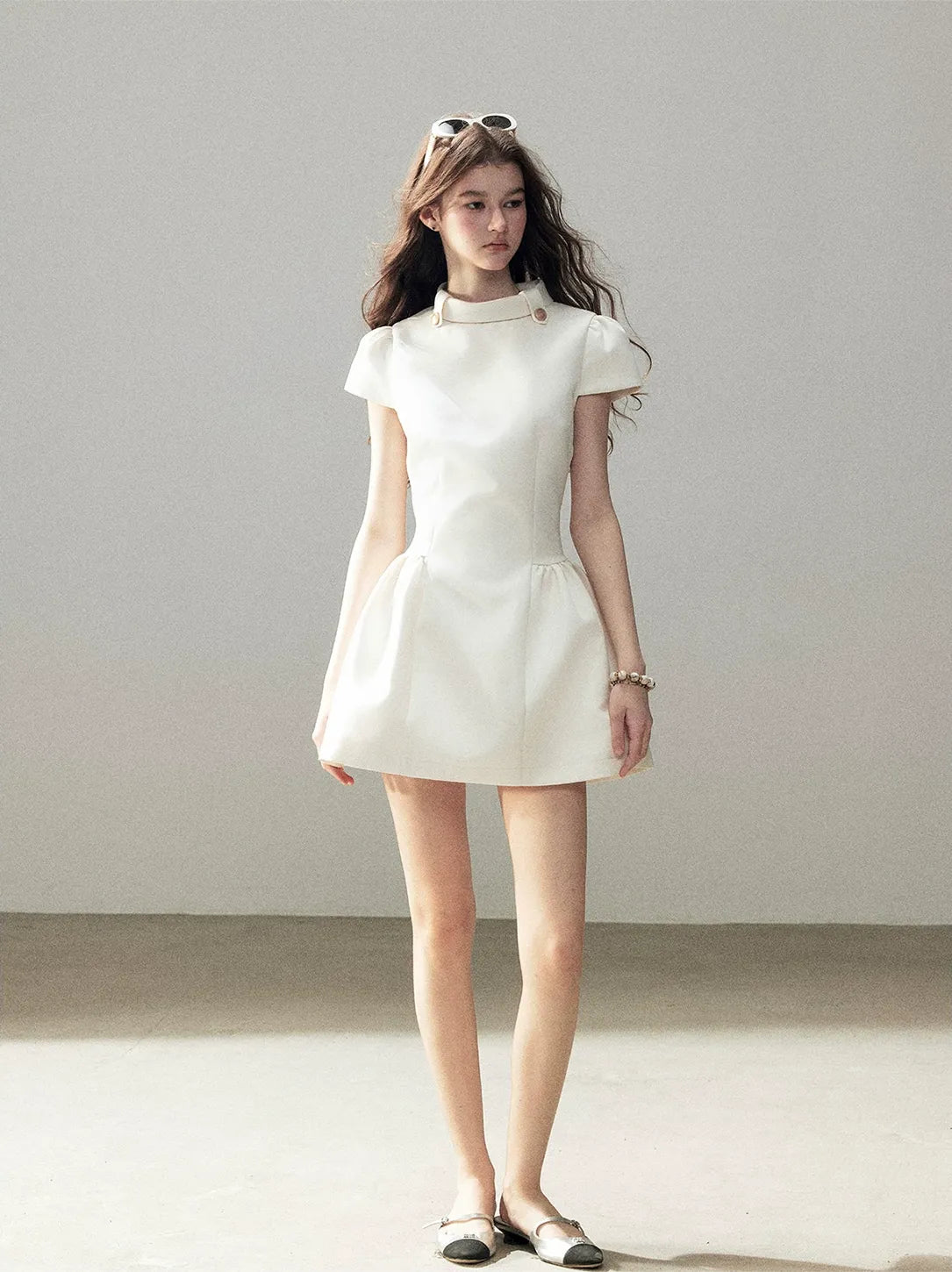Satin A-Line Mini Dress