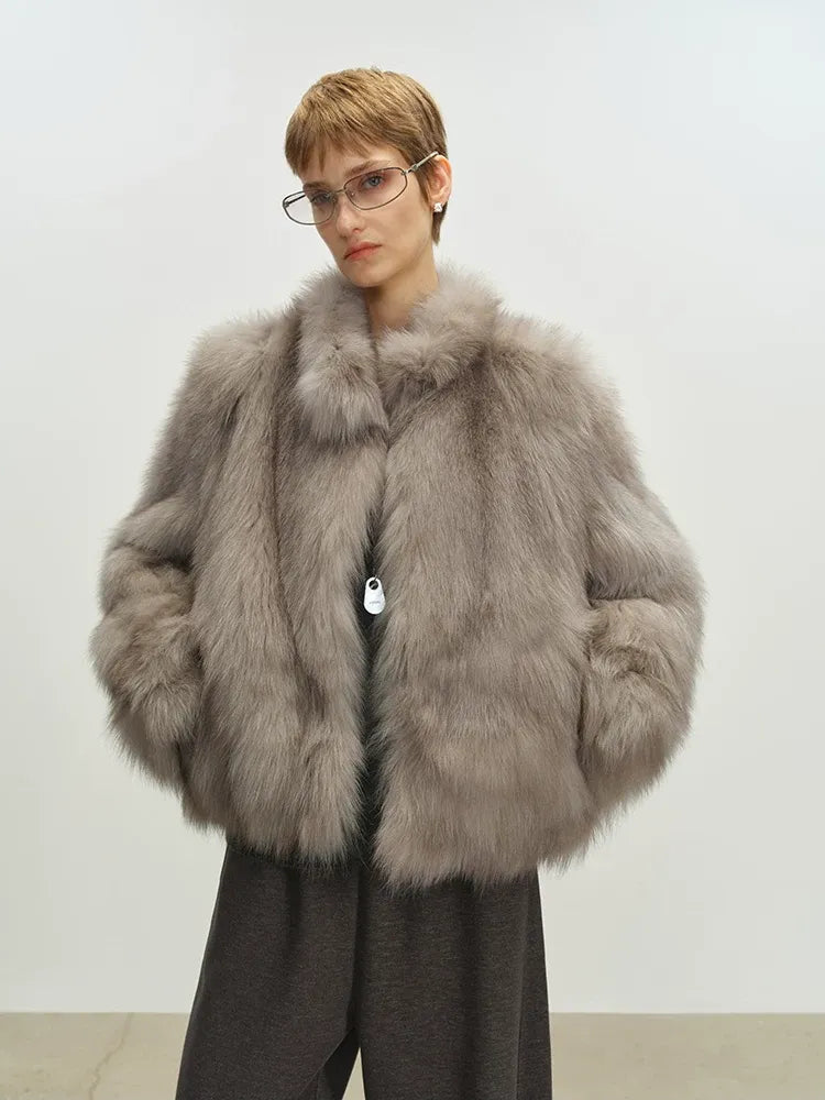 Hand-Dyed Fox Fur Jacket