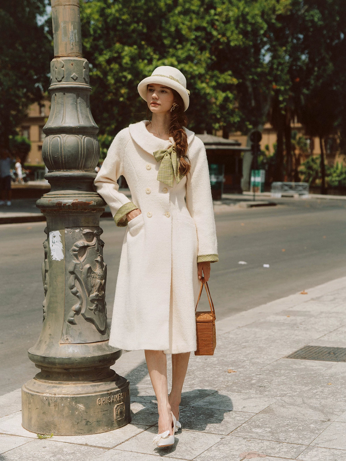 Twill Wool A-Line Coat