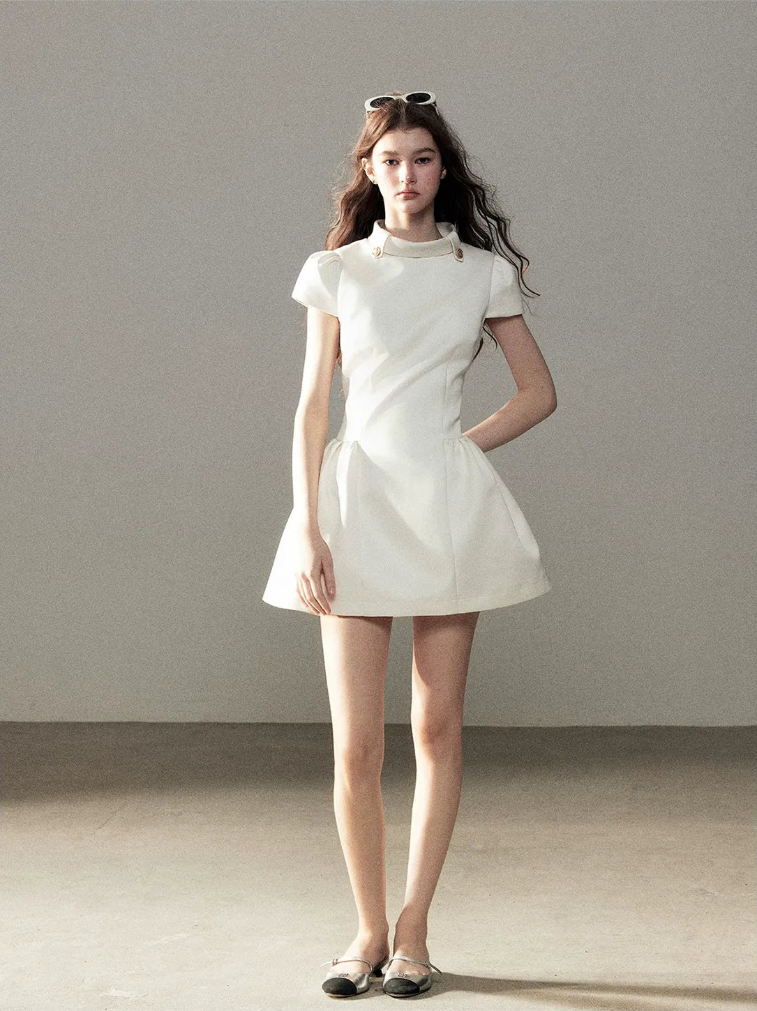Satin A-Line Mini Dress