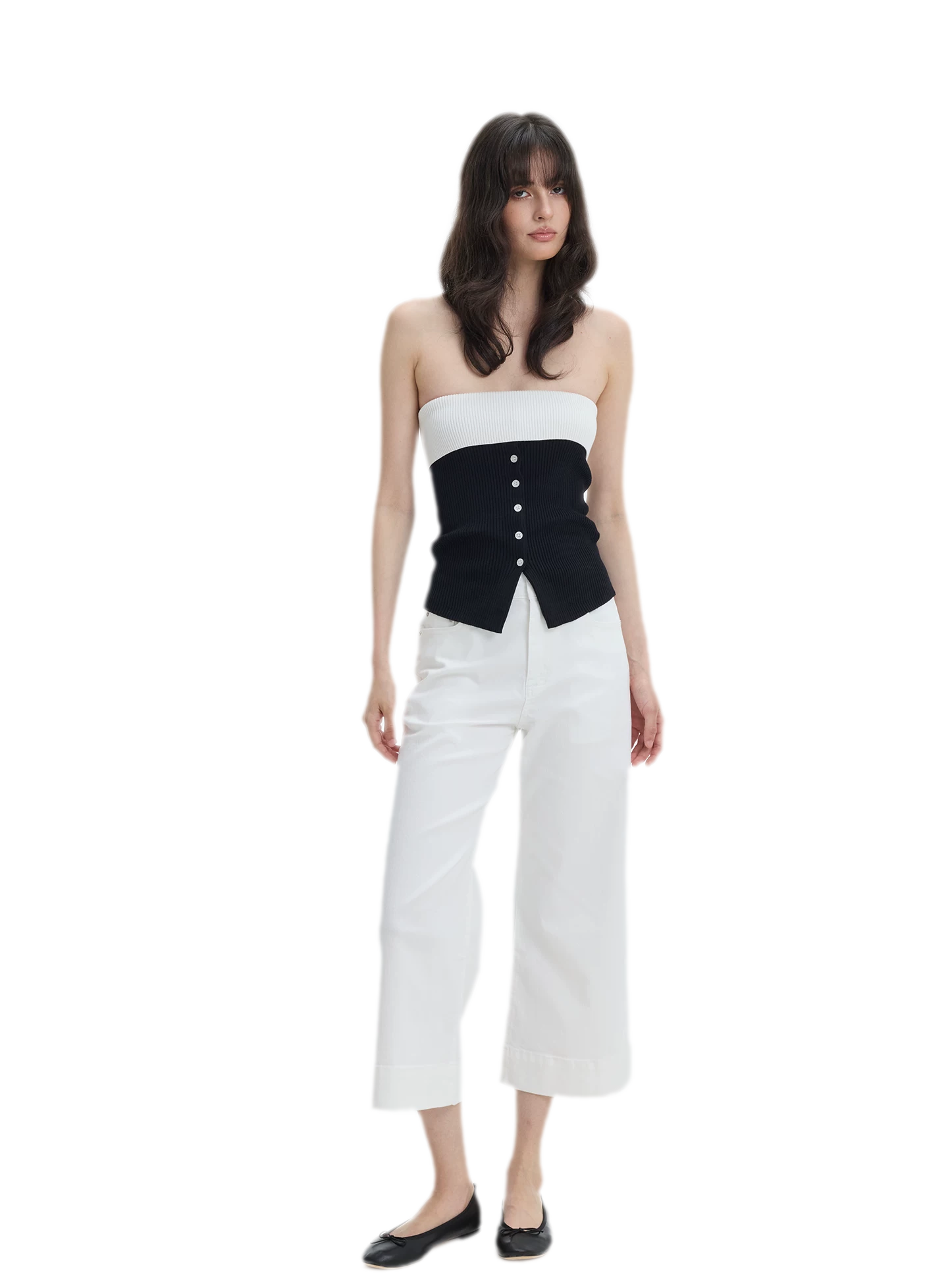 French Colorblock Bandeau Top