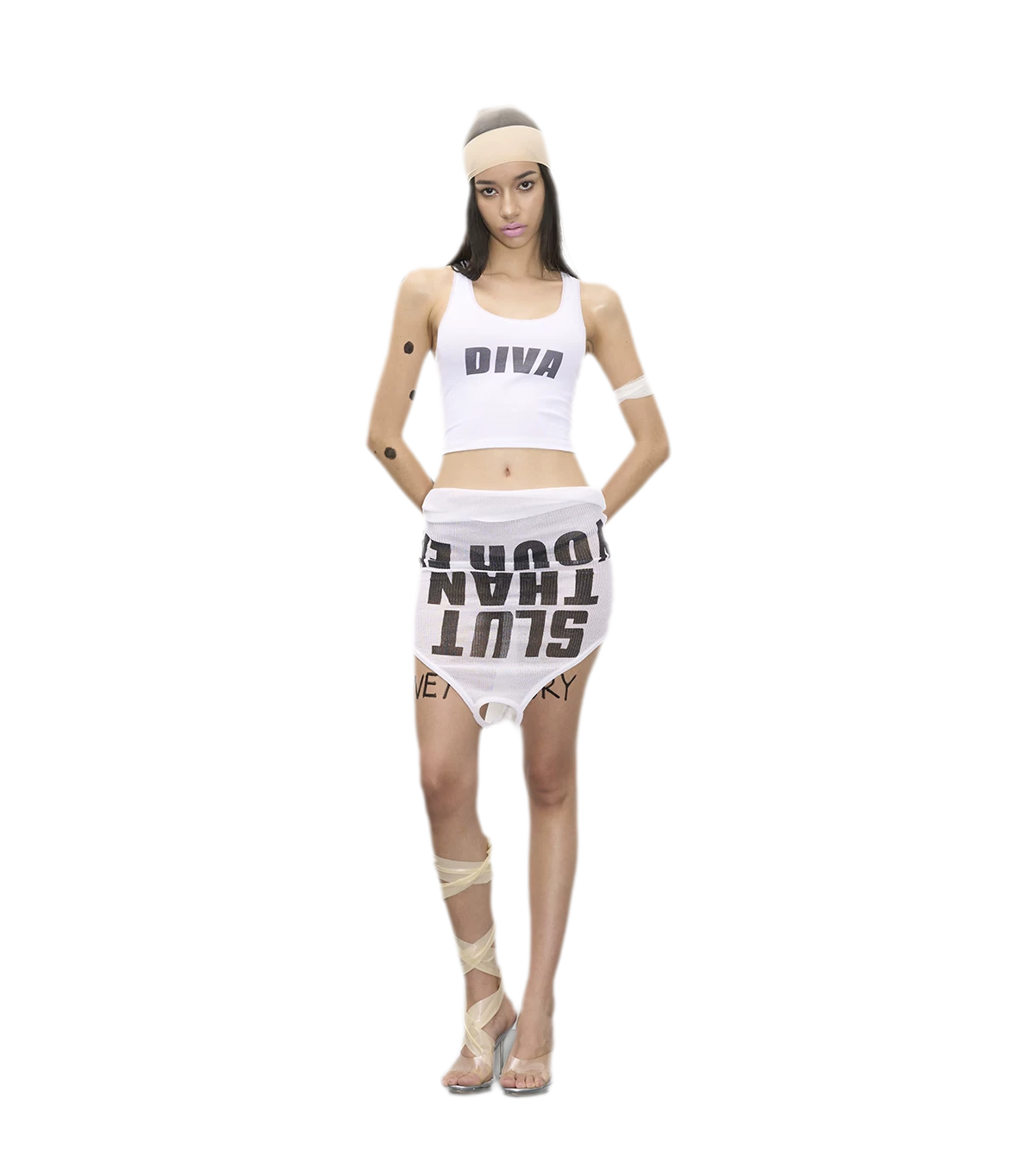 Letter Print Knit Dress