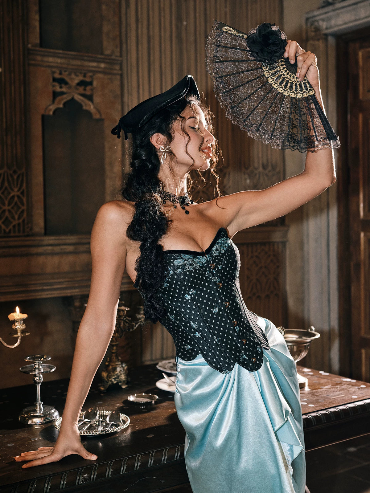 Jacquard Corset A-Line Dress