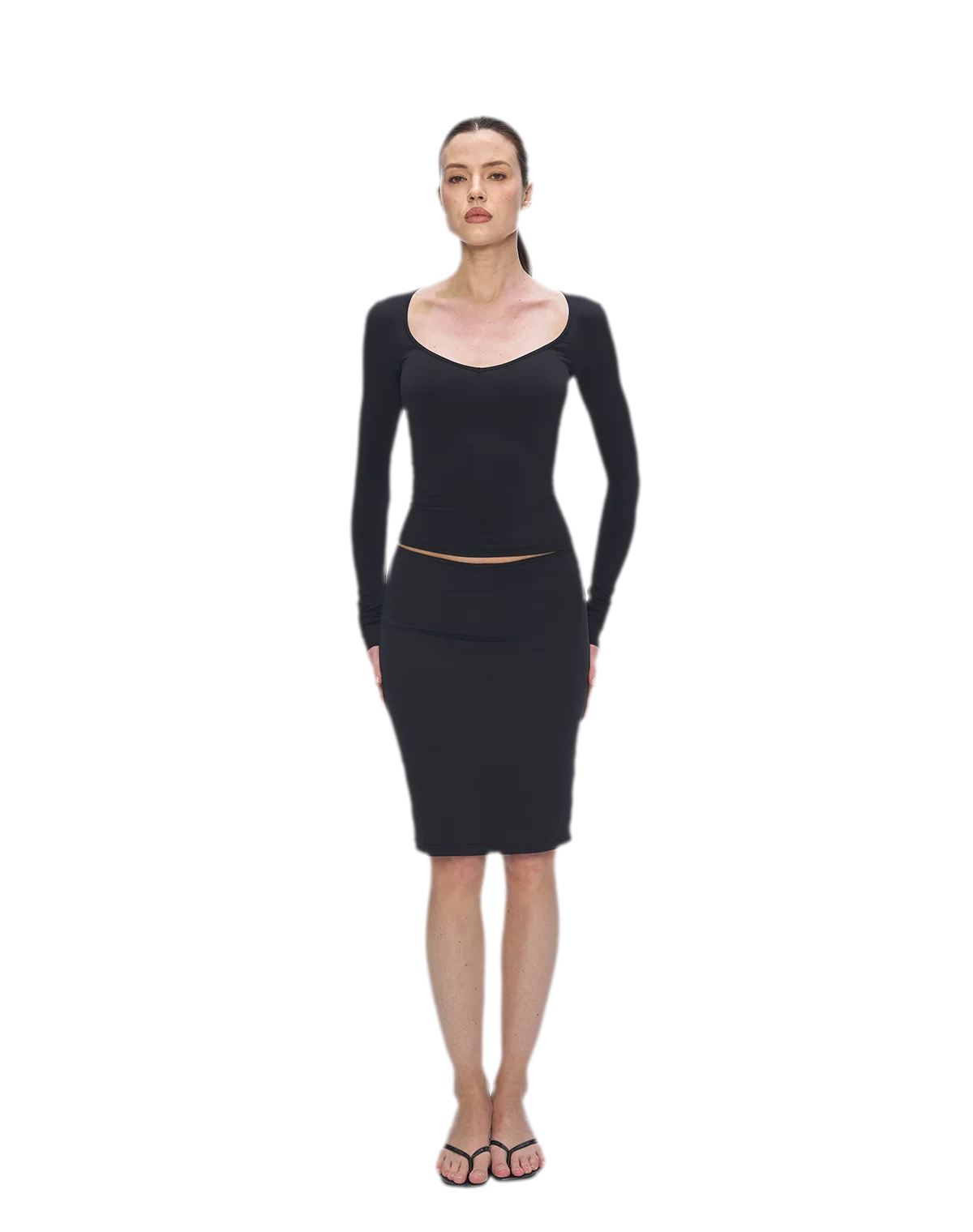 Bare-Feel V-Neck Top