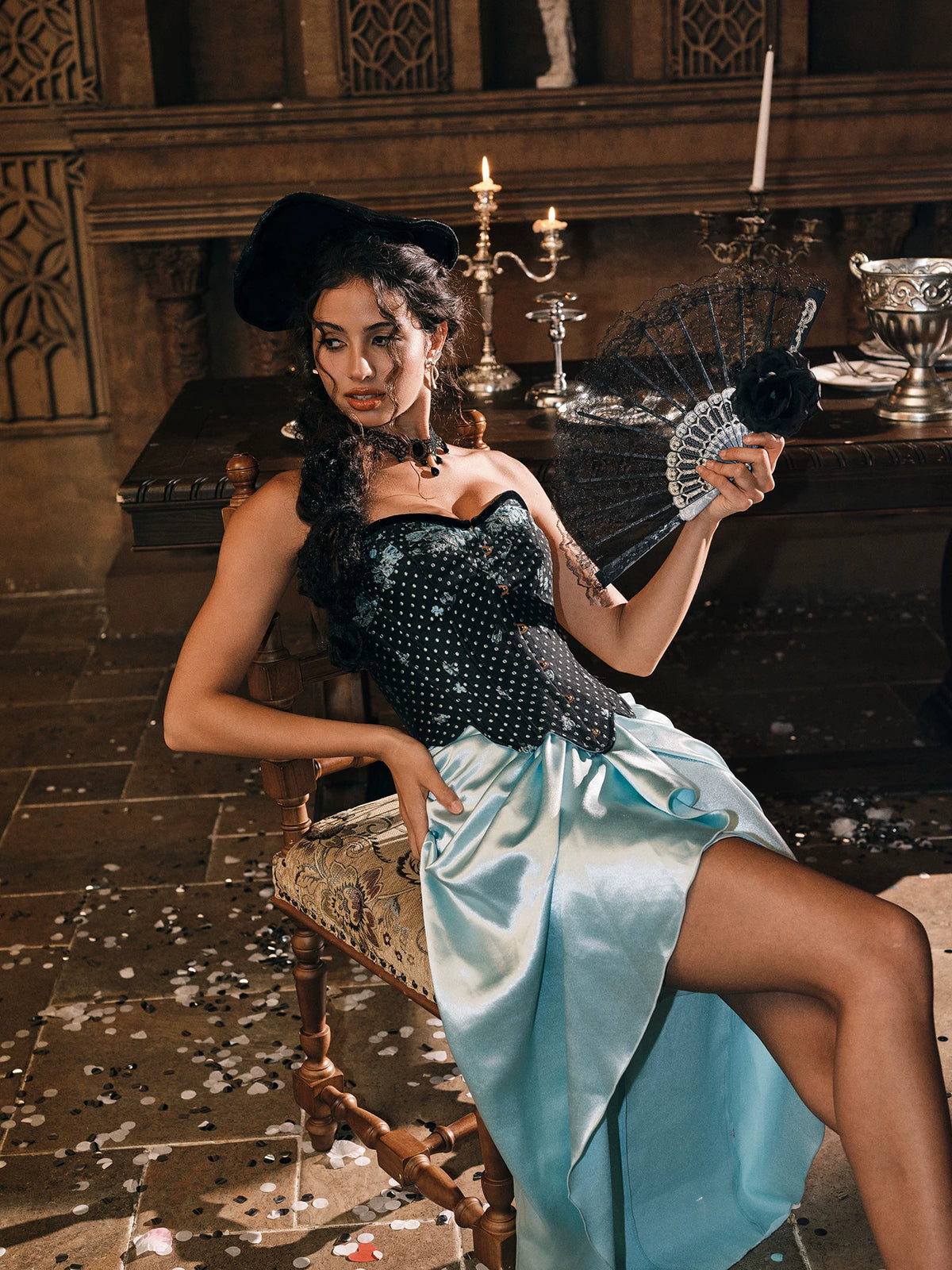 Jacquard Corset A-Line Dress