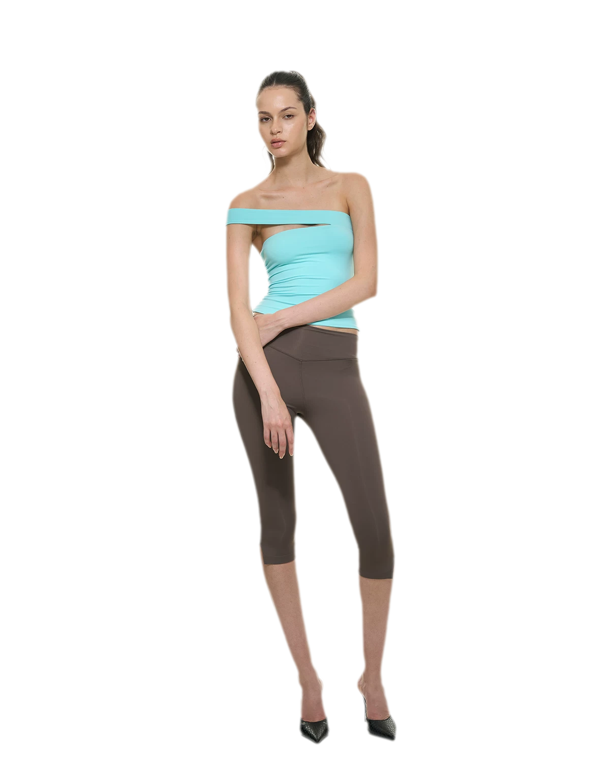 Bare-Feel Slit Capri Pants