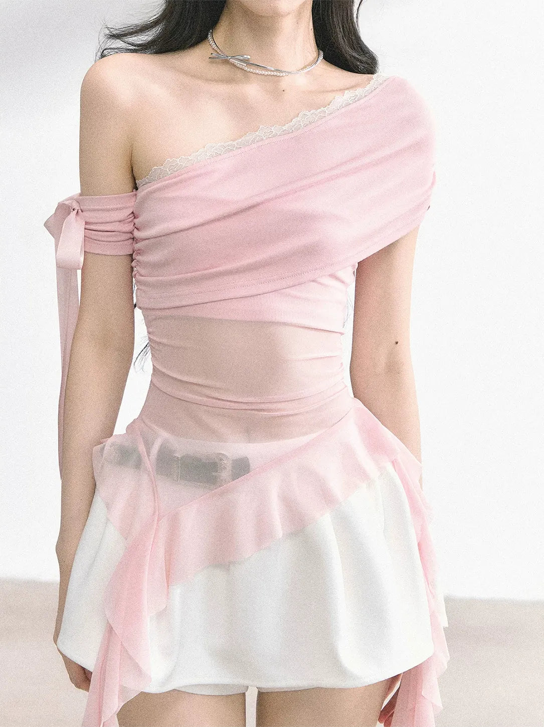 Sheer Off-Shoulder Tee