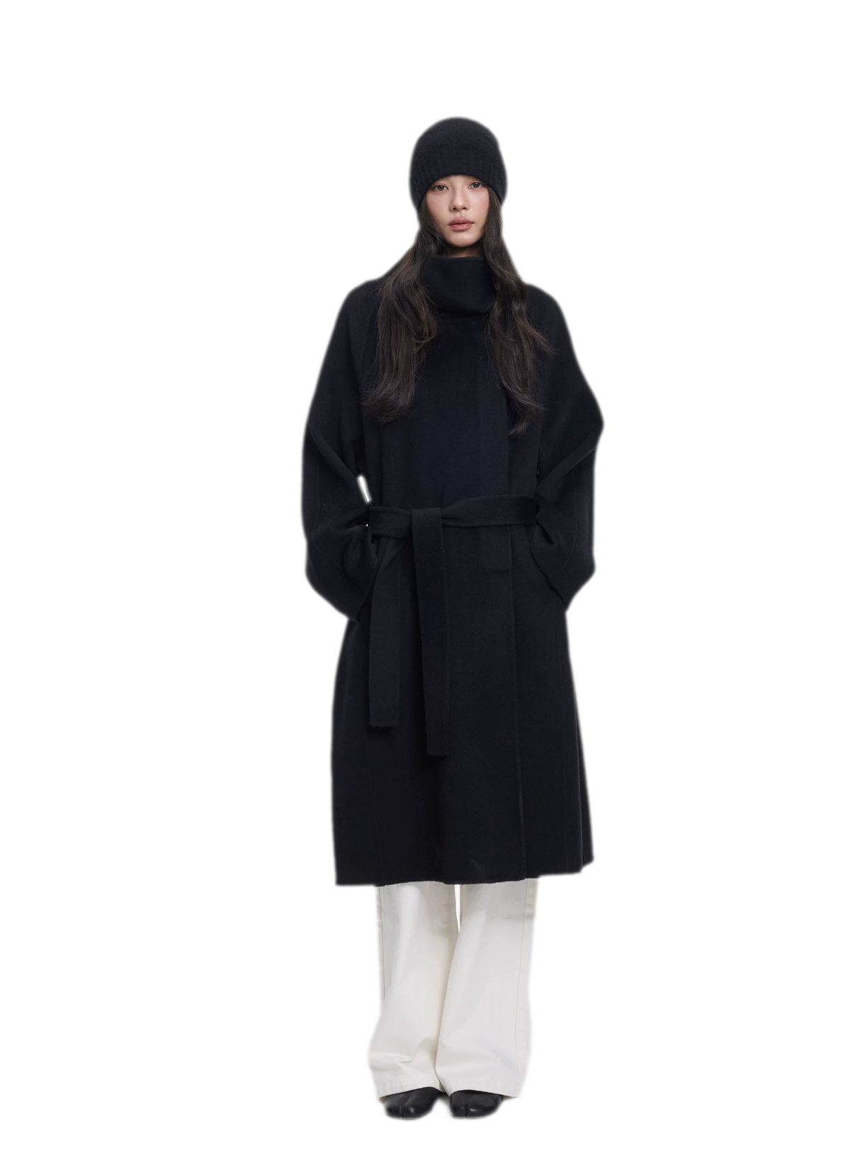 Double-Faced Wool Belted Coat