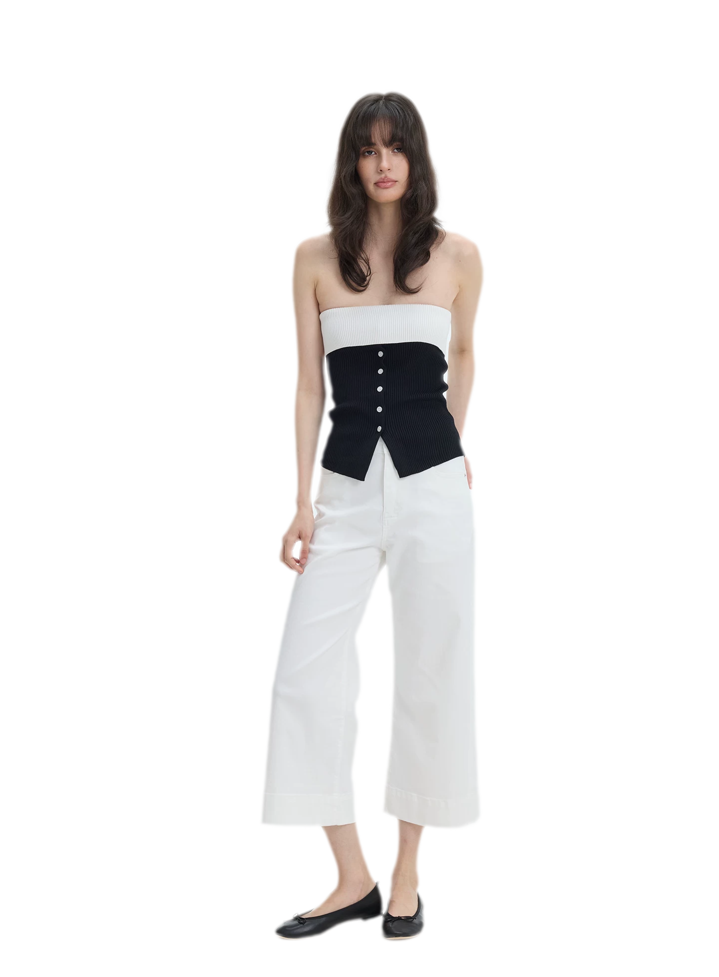 French Colorblock Bandeau Top