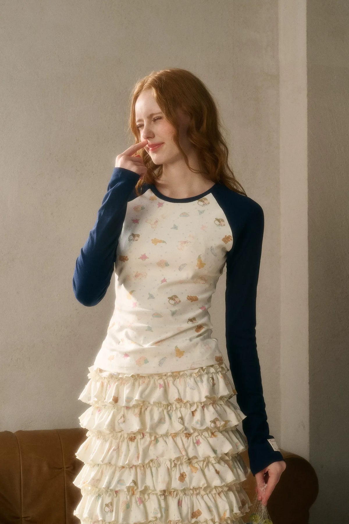 Printed Layered Cake Skirt