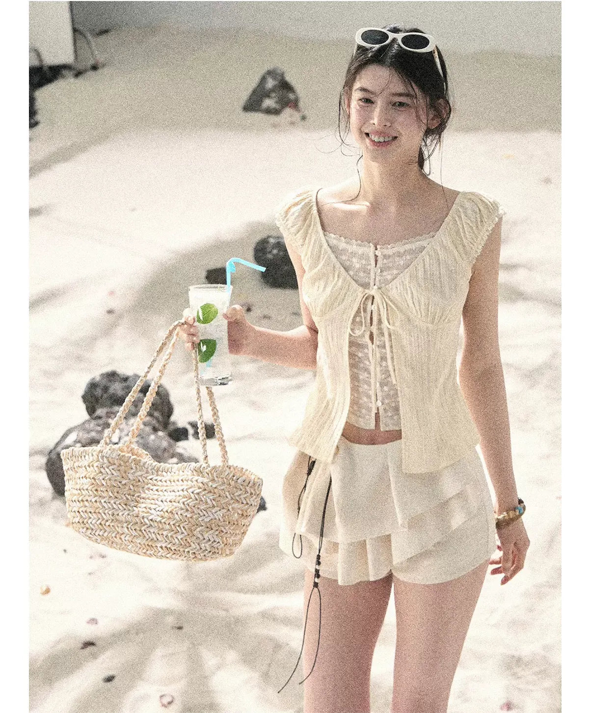 Layered Pleated Skort
