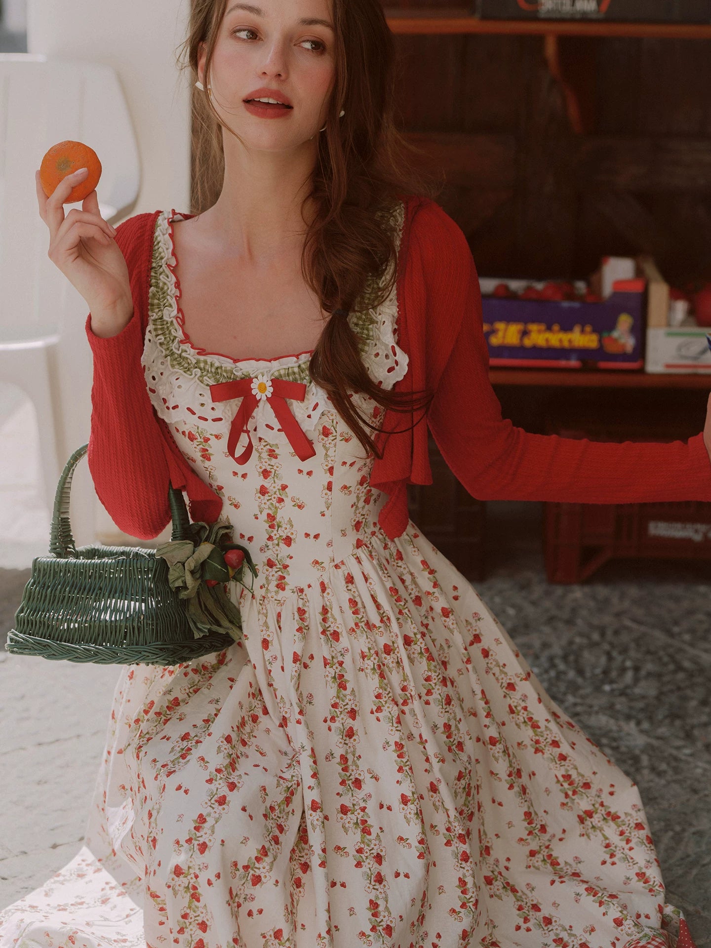 Cotton Floral Fitted Sundress