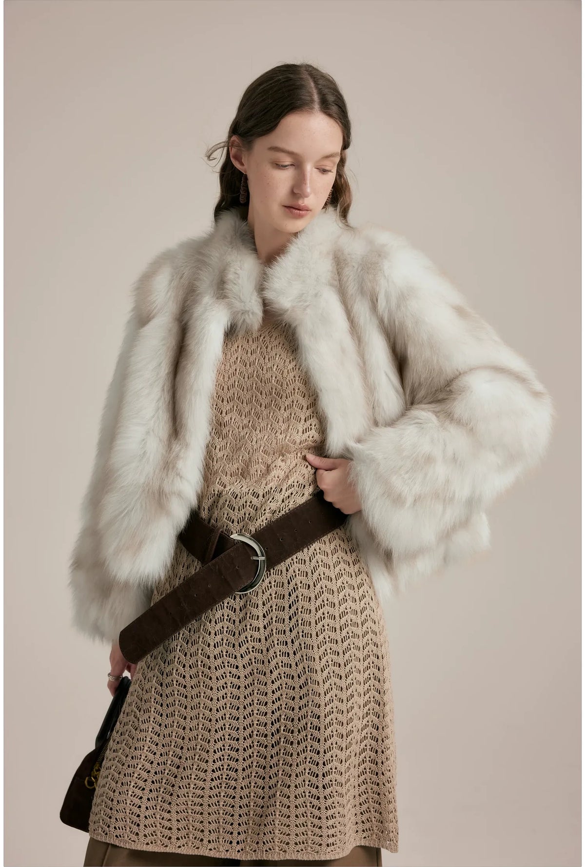Gradient Fox Fur Jacket