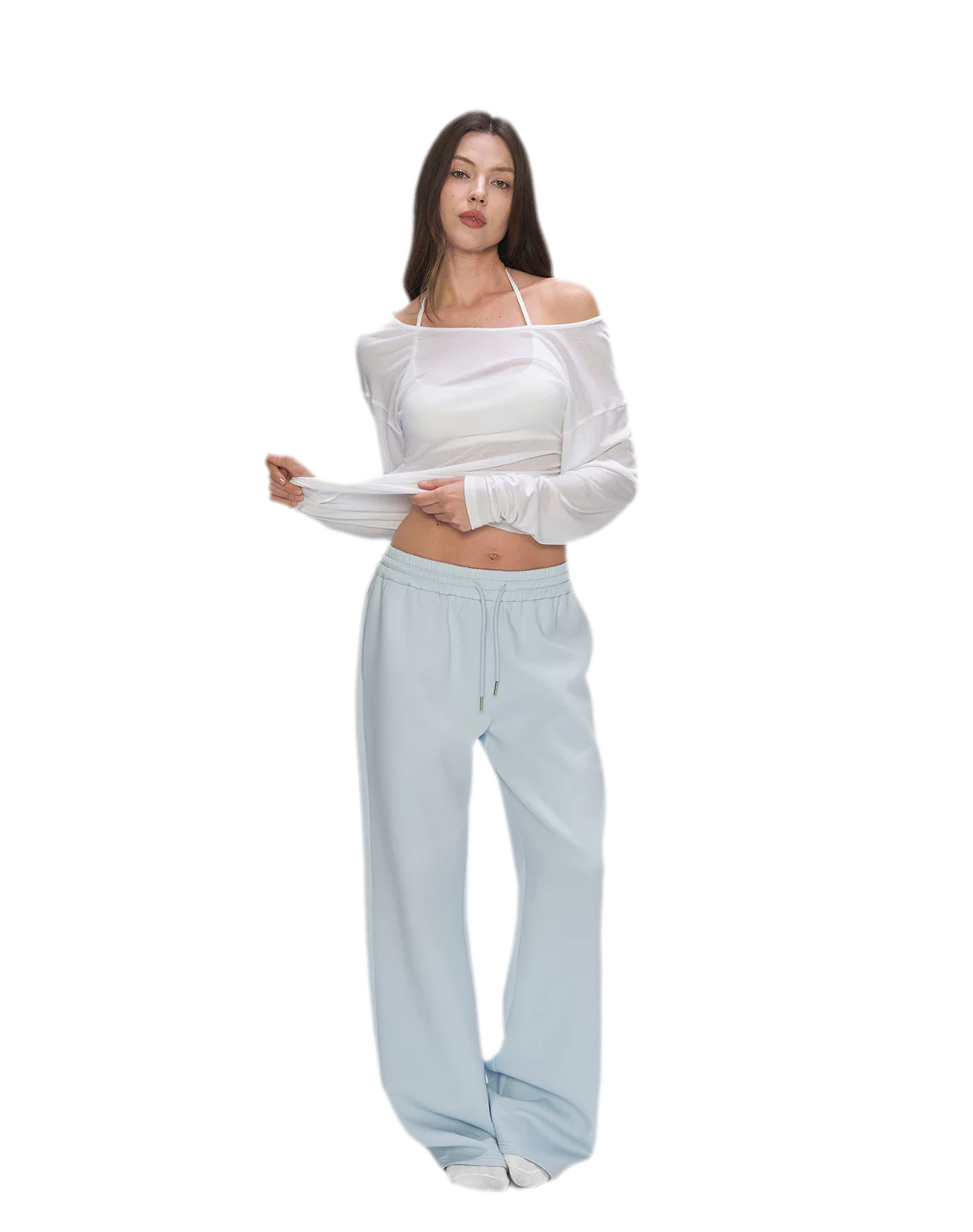 Air Cotton Wide-Leg Sweatpants