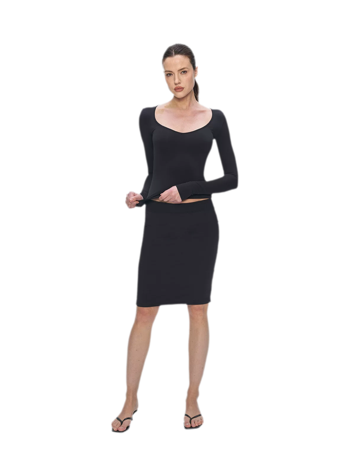 Bare-Feel V-Neck Top