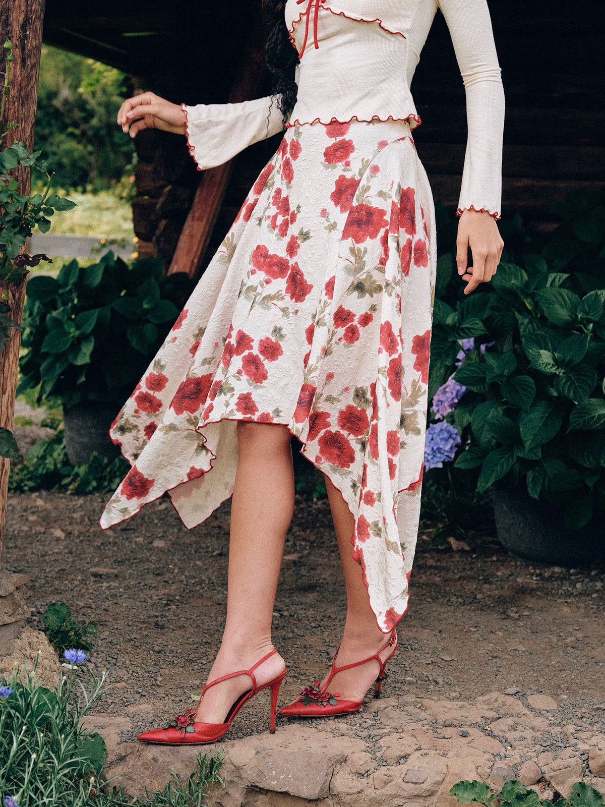 Jacquard Floral Dress Set