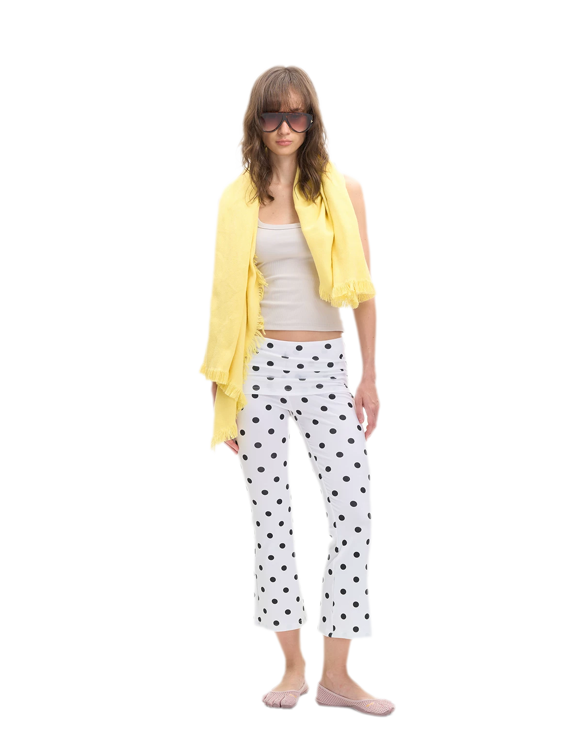 Capri Foldover Flare Pants