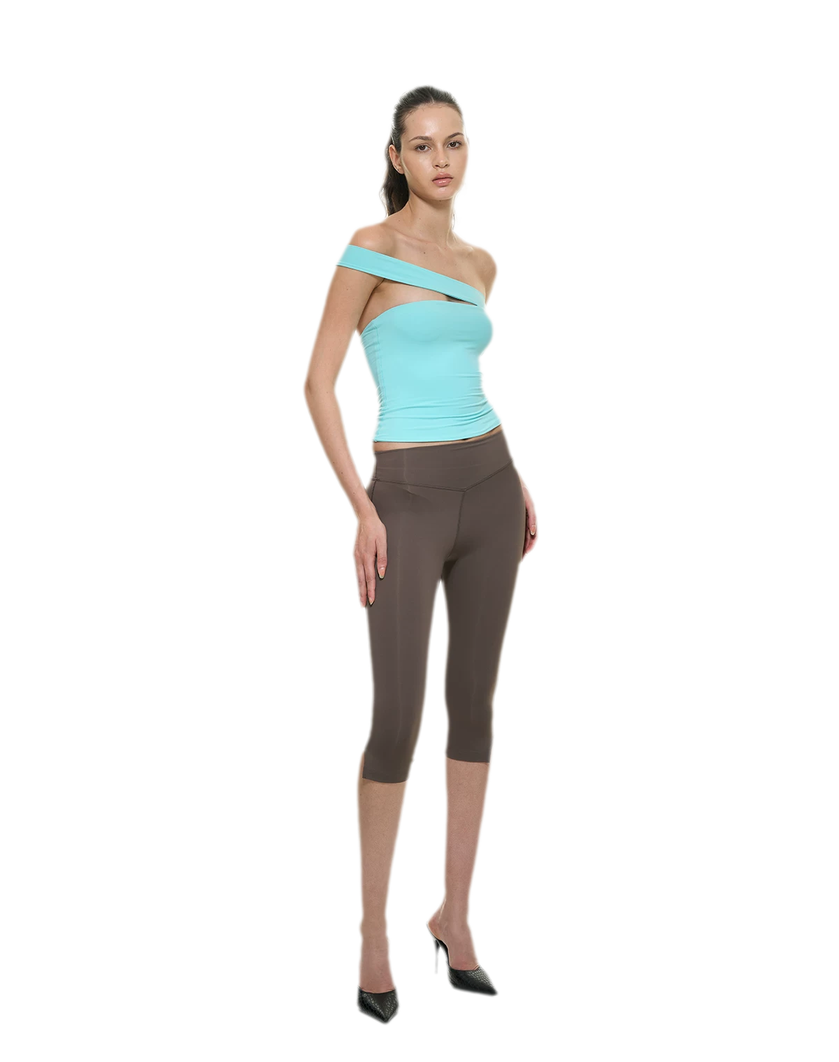 Bare-Feel Slit Capri Pants