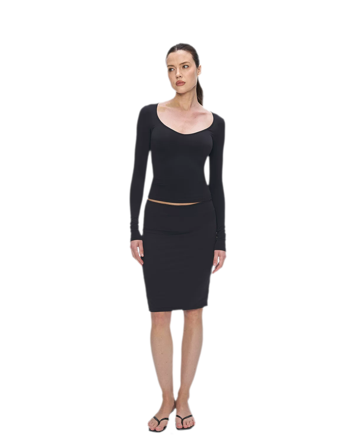 Nude Feel Layered Skirt