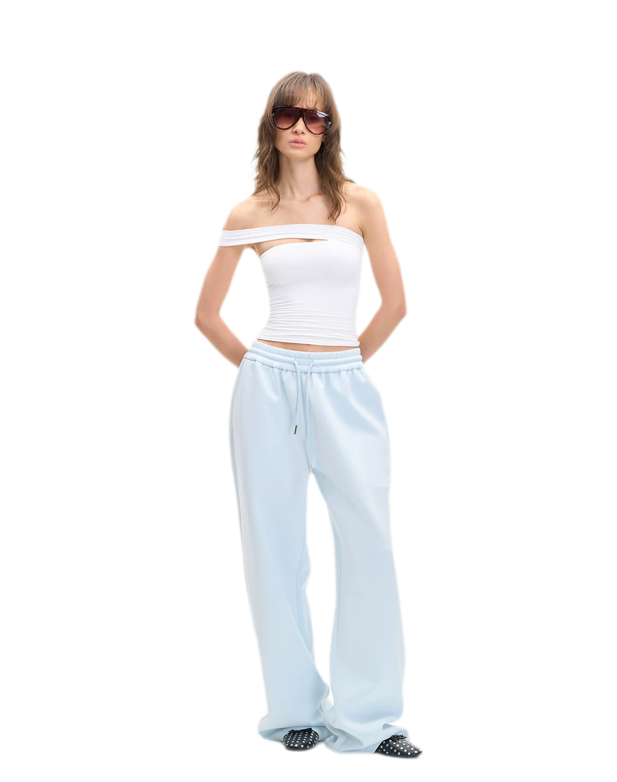 Asymmetric Strap Bustier Top
