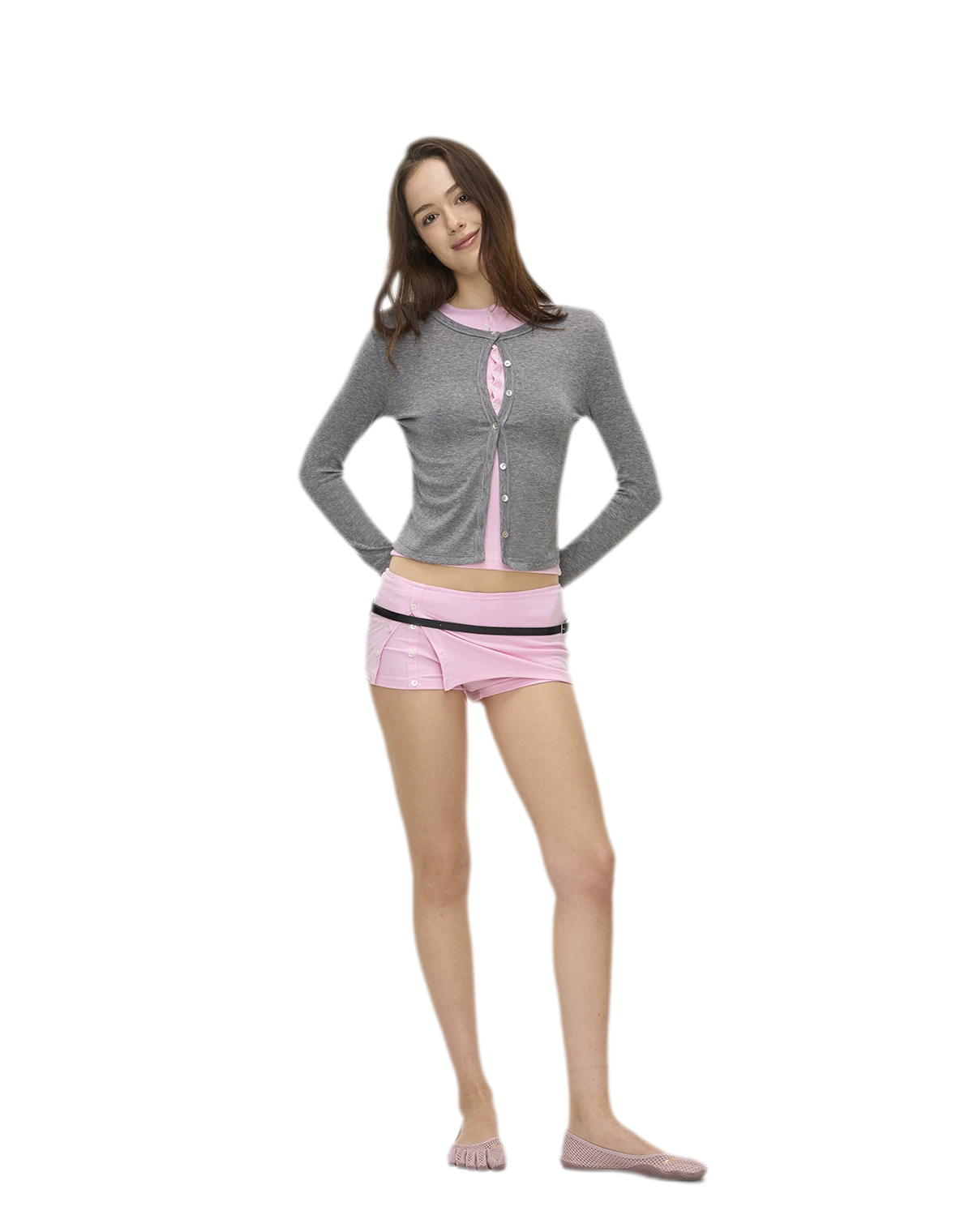 Ribbed Button Trim Set