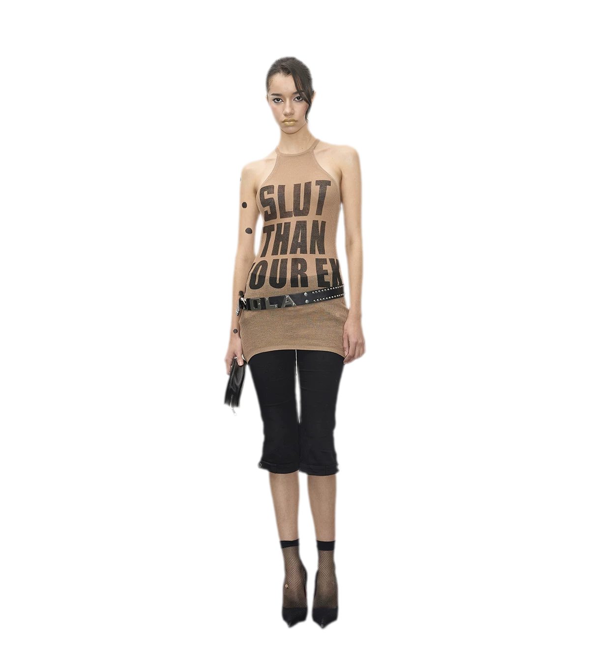 Letter Print Knit Dress